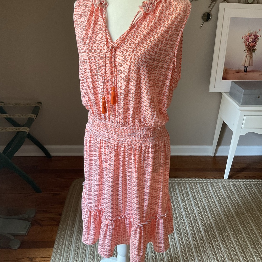 Cabana Life Pink Ruffled Tiered Sundress